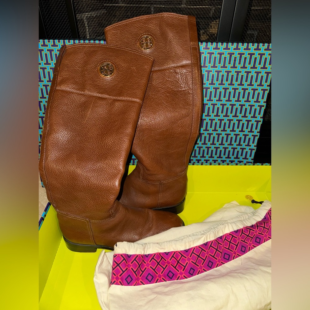 Tory Burch Leather Riding Boots